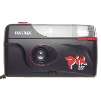 HALINA PIX 35F plastic compact point and shoot camera boxed with manual