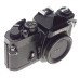 NIKON FE black SLR 35mm film camera vintage body case strap and cap
