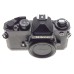 NIKON FE black SLR 35mm film camera vintage body case strap and cap