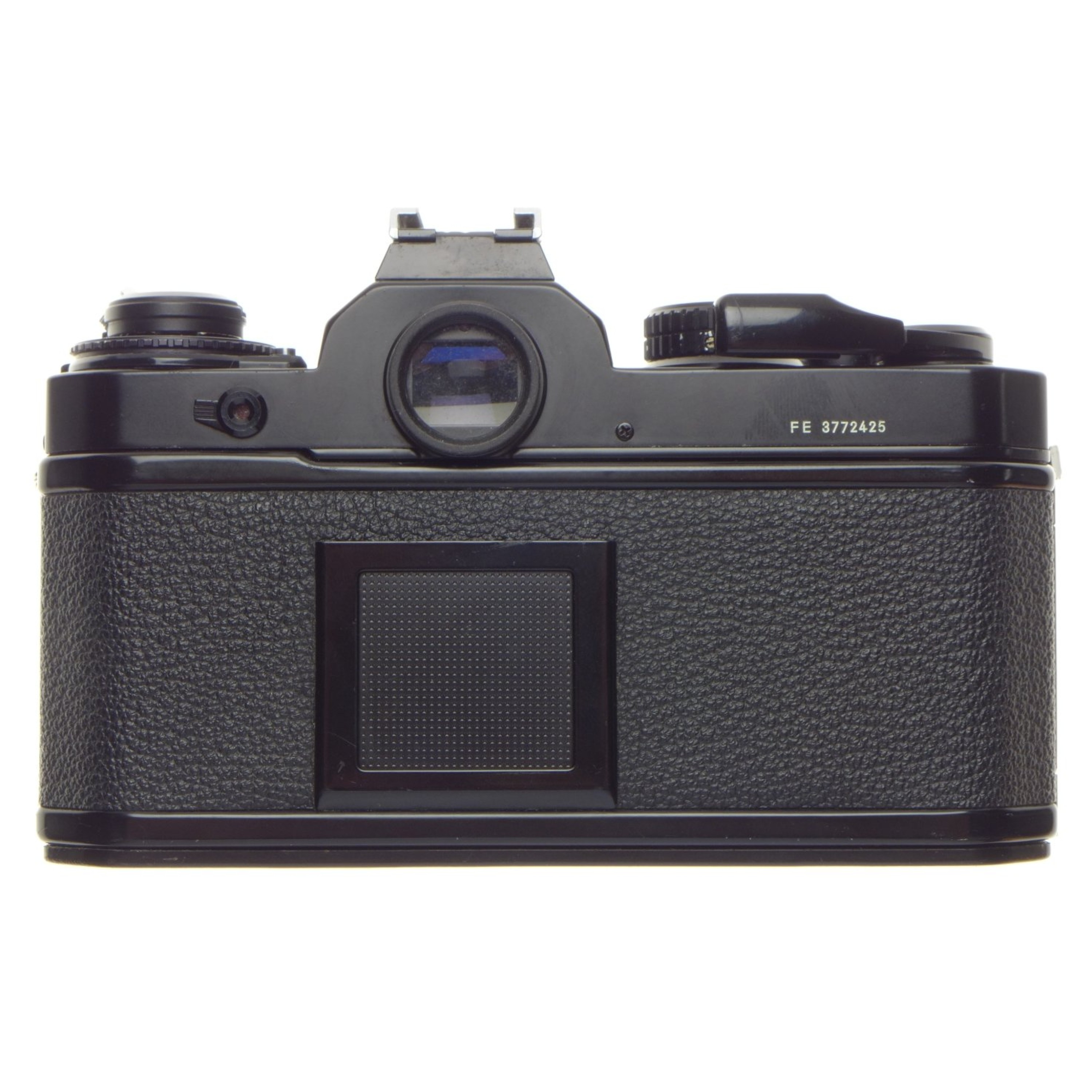 NIKON FE black SLR 35mm film camera vintage body case strap and cap