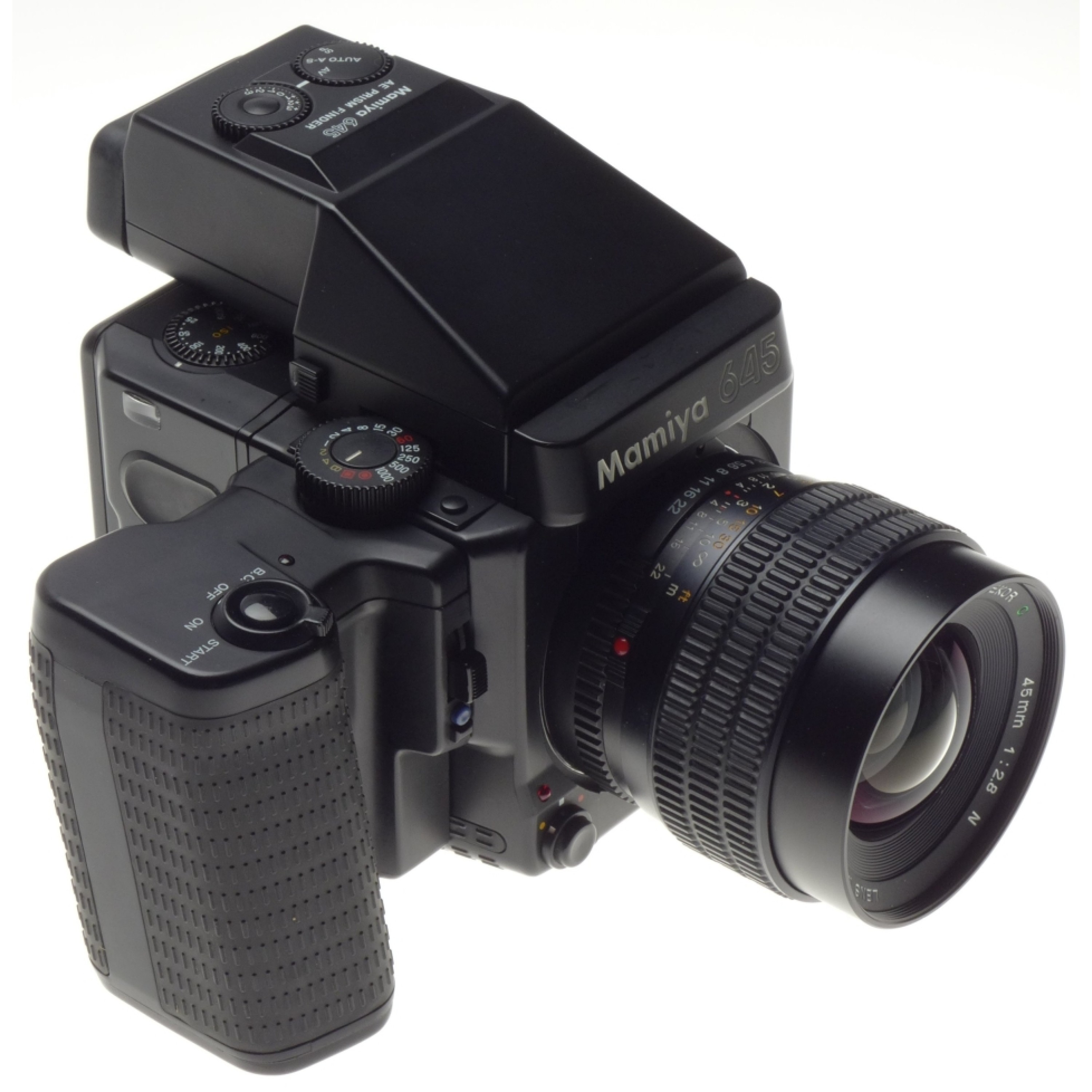 MAMIYA 645 SUPER Mega medium format camera kit grip, winder, prism