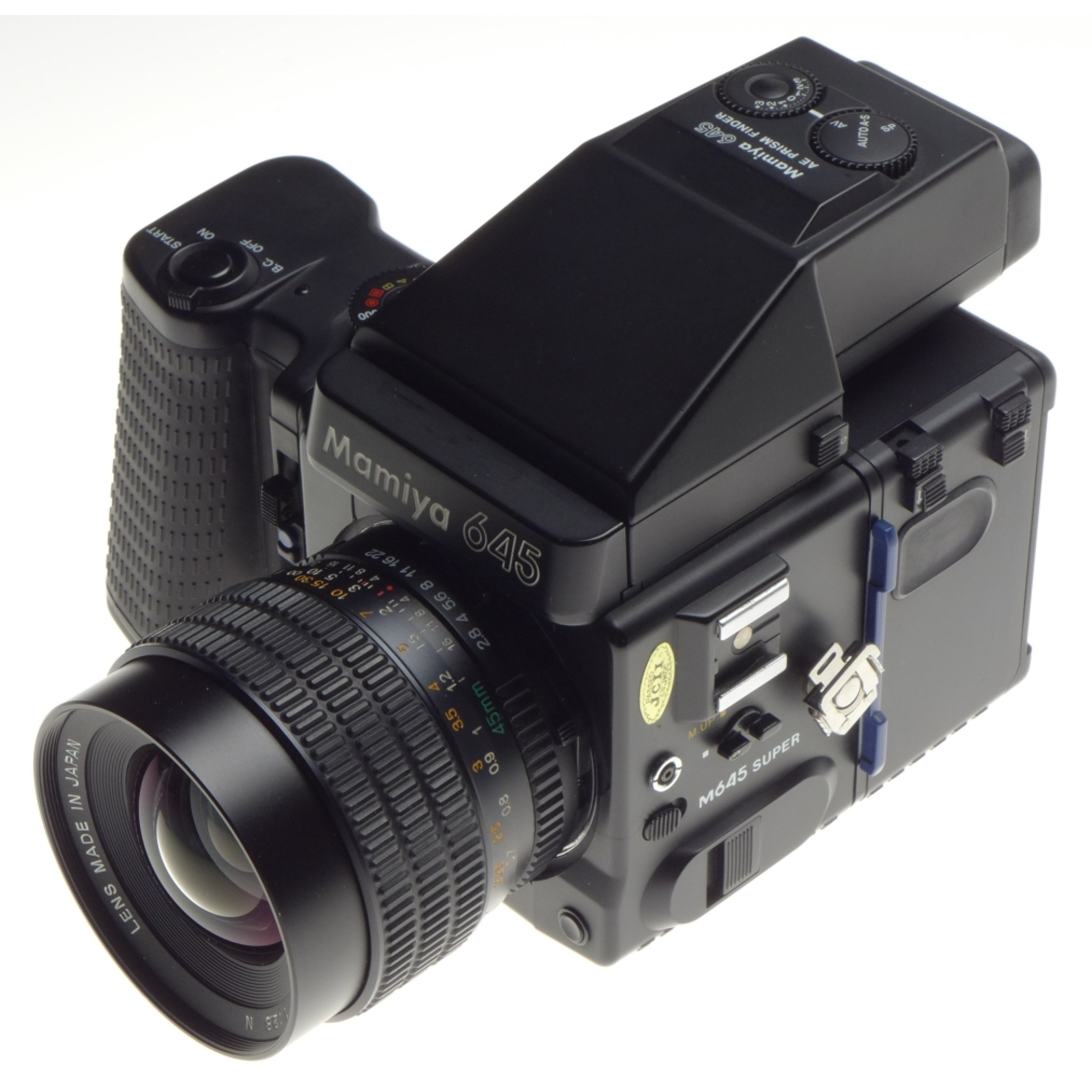 MAMIYA 645 SUPER Mega medium format camera kit grip, winder, prism