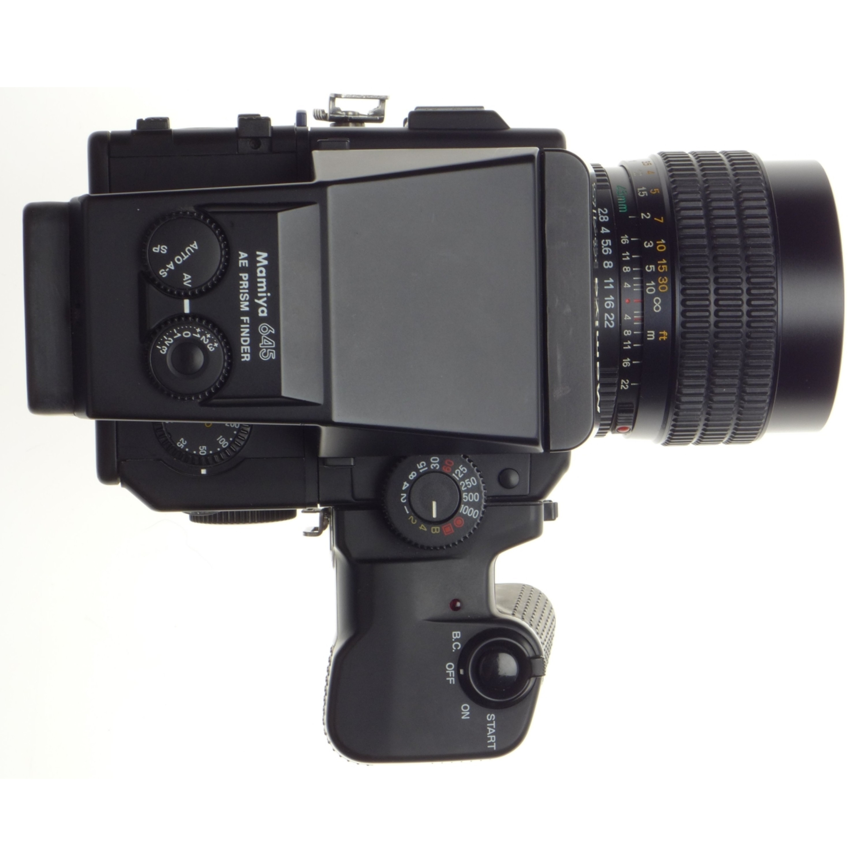 MAMIYA 645 SUPER Mega medium format camera kit grip, winder, prism