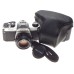 PENTAX SLR K1000 vintage 35mm film camera with SMC-Pentax-M 1:2 f=50mm coated clean lens case strap