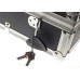 Flight case camera travel bage black chrome with original keys lock padded used condition