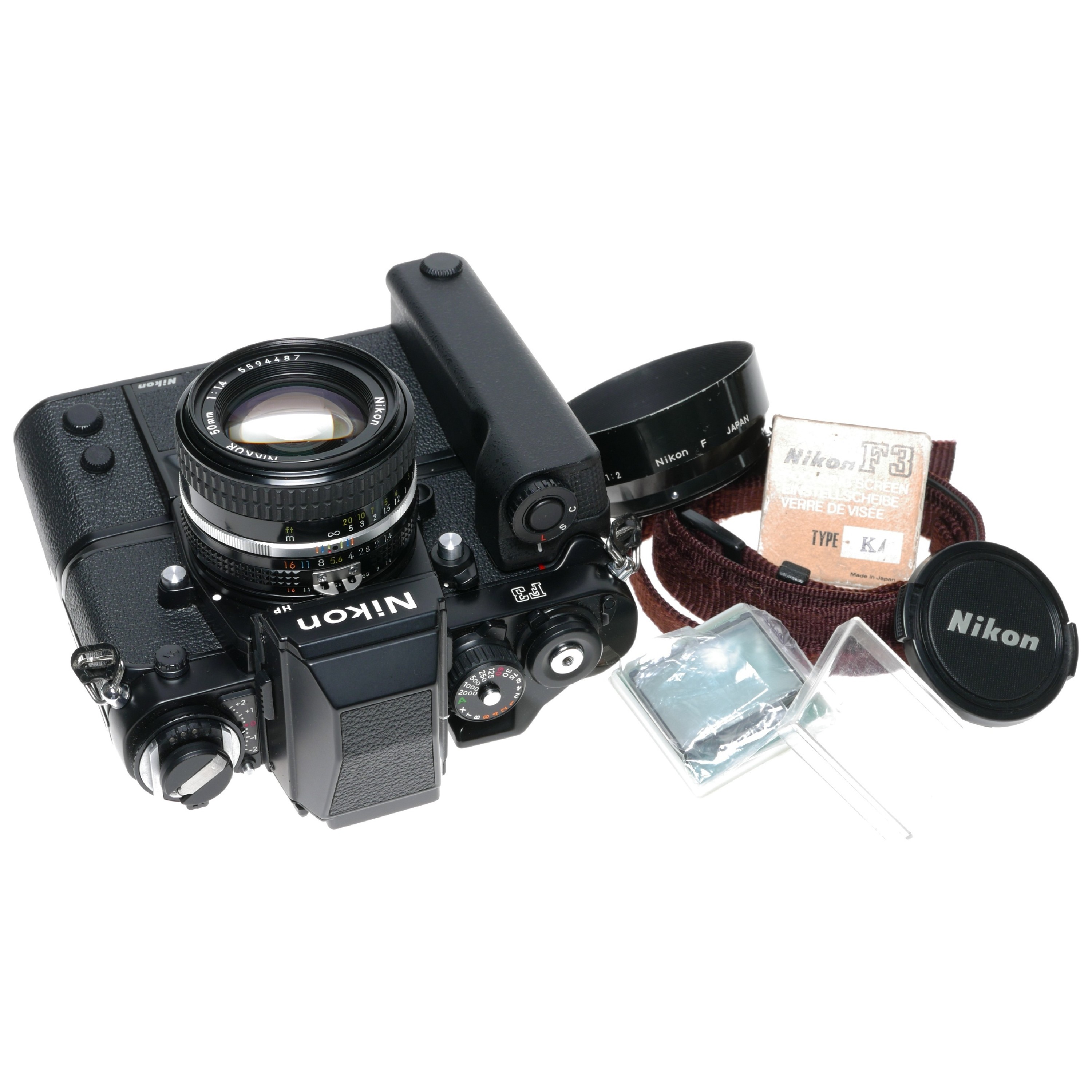 NIKON F3HP MD-4 MF-14 Nikon F3 HP & Nikon MD-4 Single lens