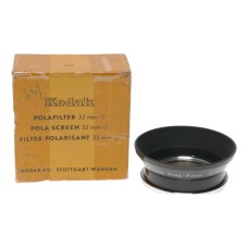 Kodak 32mm Push On Pola Filter -1.5L =2.5x Lens Shade Hood As Is