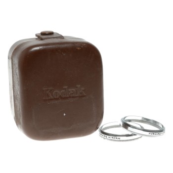 Kodak Retina Thread Mount Filter Holders in Original Leather Keeper