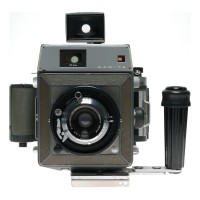Mamiya-Press 23 Camera 6x9 format 6.3/65mm grip and viewfinder