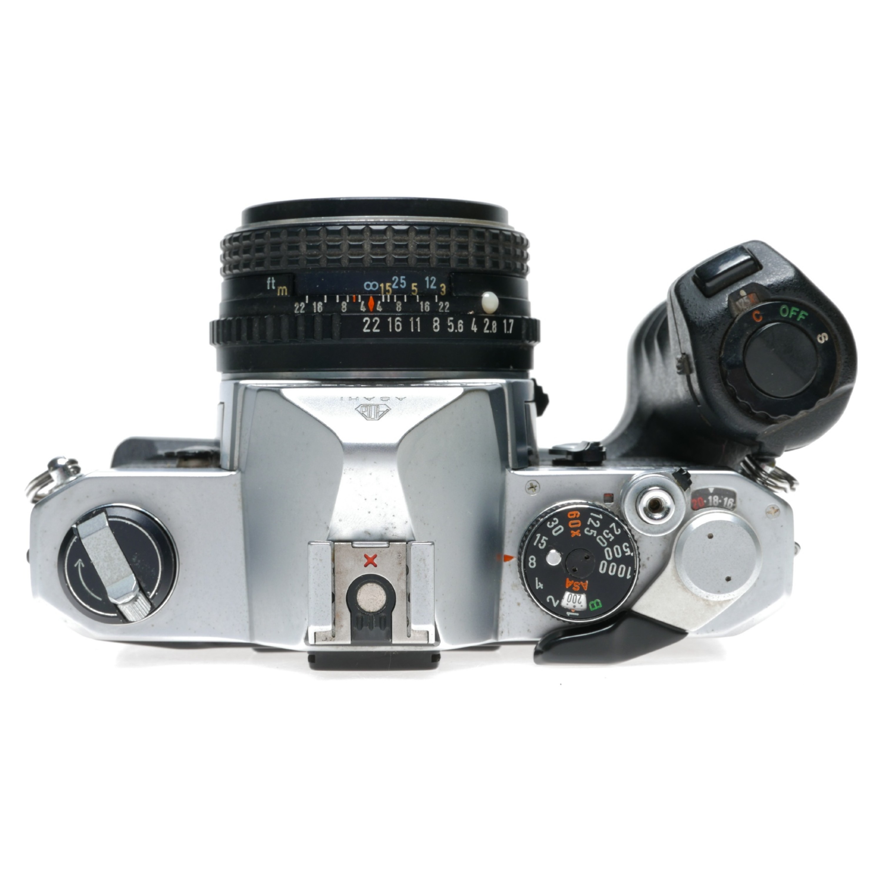 Pentax MX camera 35mm film grip motor SMC pentax-M 1.7/50mm