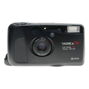 Yashica T4 Carl Zeiss Tessar 3.5/35mm T* compact film camera w/ pouch