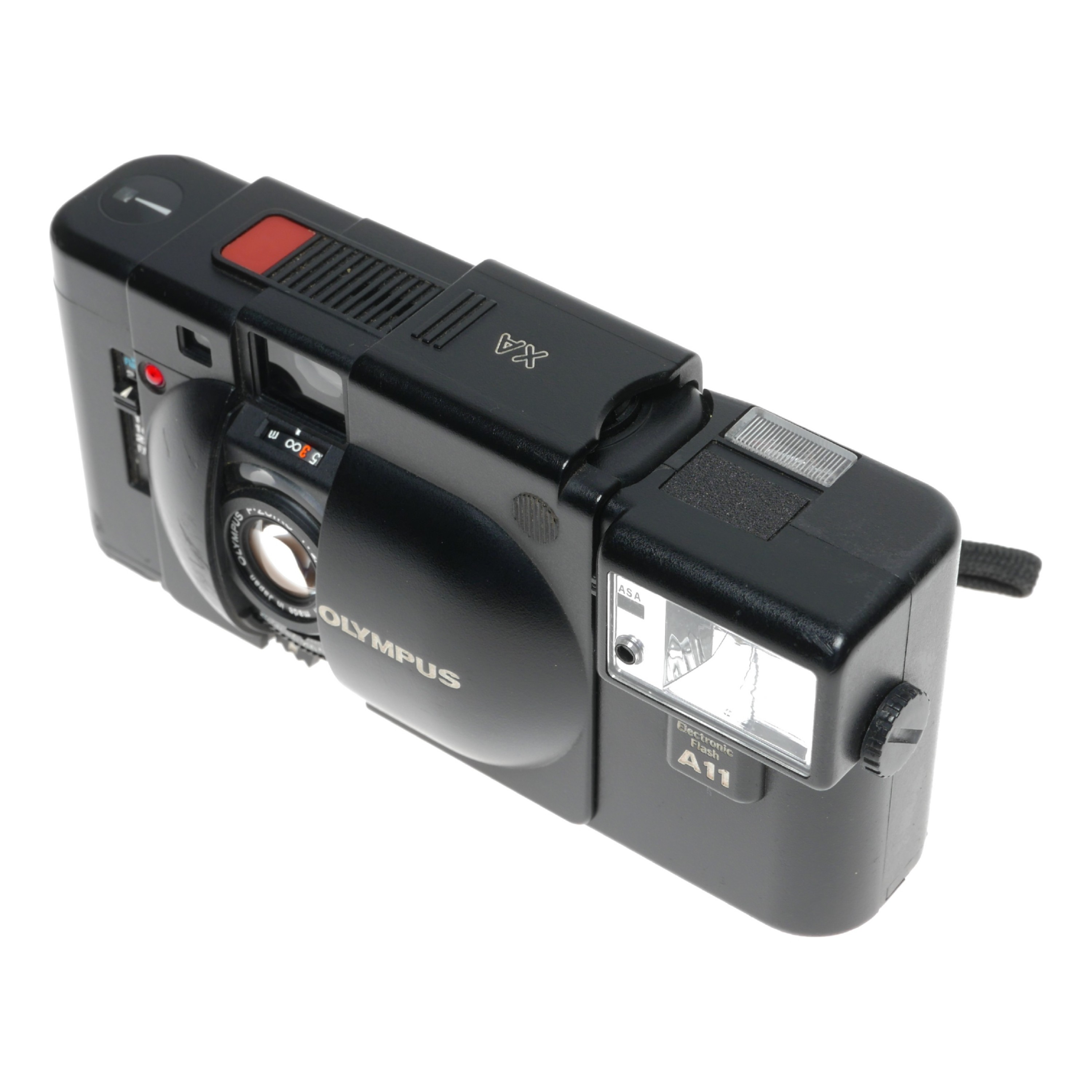Olympus A11 XA Zuiko 2.8 f=35mm film camera electronic flash