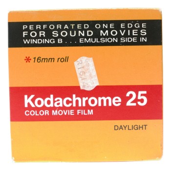 Kodak Kodachrome 25 Expired 16mm Daylight Movie Film Single Perforated