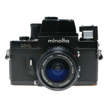 Minolta X-1 35mm Film SLR Pro Camera MD W.Rokkor 1:3.5 28mm