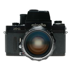 Minolta X-1 SLR Camera MC Rokkor PG 1:2 58mm Hawk Eye Lens Excellent