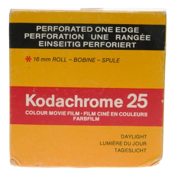 Kodak Kodachrome 25 Daylight 16mm Movie Expired Film Single Perforated