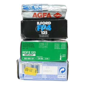 Agfa RSX50 Ilford FP4 Plus125 Fuji Provia 100 Konica Centuria 120 Expired Film