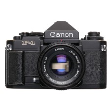 F1 Canon film Camera Black SLR 35mm Classic FD 50mm 1.8 lens 1.8/50