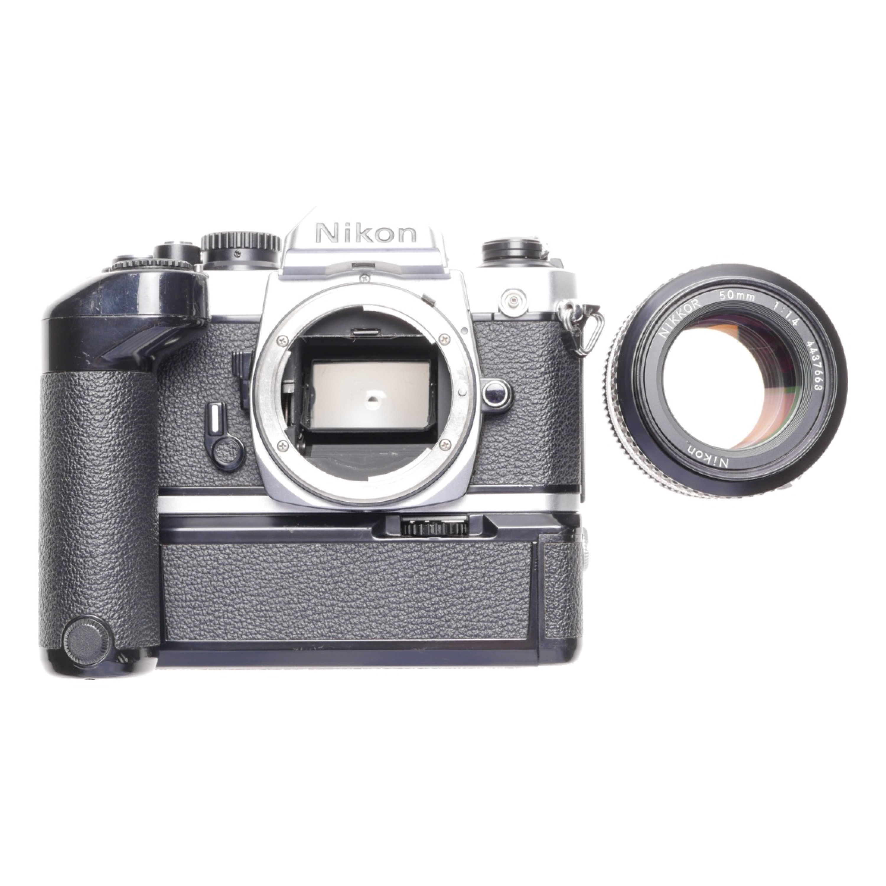 Nikon FM2 Nikkor 50mm 1.4 SLR 35mm film camera MD-12 Motor kit