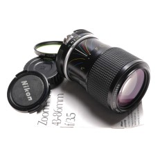 Nikon SLR Zoom-Nikkor Auto 1:3.5 f=43mm-86mm Zoom  classic lens filter caps