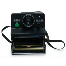 Polaroid Land Camera 2000 black with strap vintage retro model