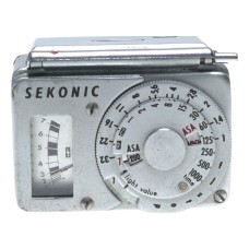 Sekonic chrome cold shu mount analog light exposure meter cased