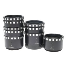 Screw mount extension tube rings close up accessories set