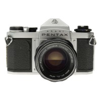 ASAHI Pentax SV vintage SLR film camera 1.4/50mm lens set clean