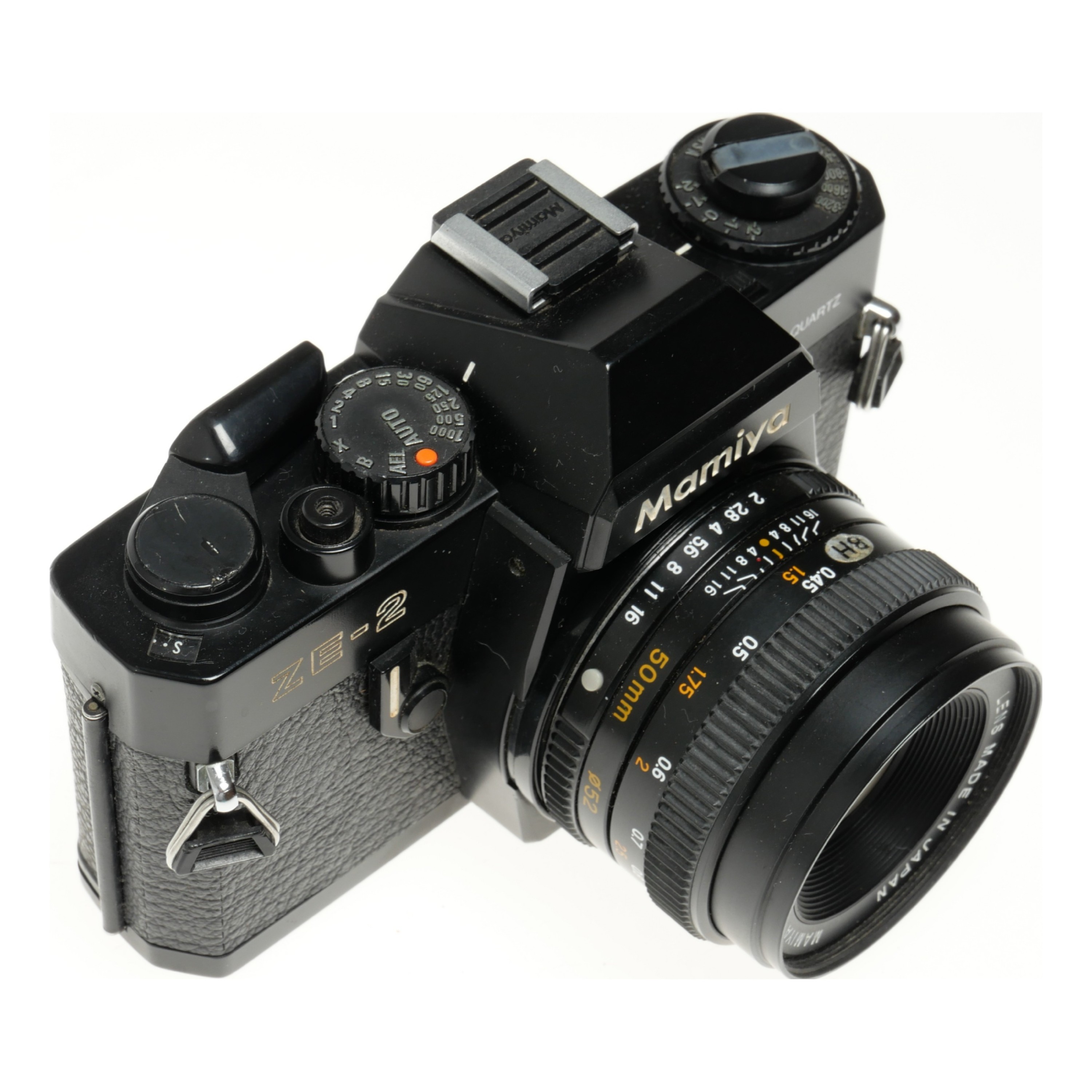 MamiyaカメラZE-2ストロボセット Mamiya ZE-2 Quartz Sekor E 1:2 S 50mm 2/50 mm f/2 camera