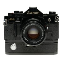 Canon A1 Black A-1 SLR antique camera FD 50mm 1.8 lens