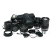 Olympus OM-2 SLR film camera 50mm 28mm 135mm auto lenses filters flash accessories