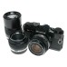Olympus OM-2 SLR film camera 50mm 28mm 135mm auto lenses filters flash accessories