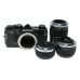Olympus OM-2 SLR film camera 50mm 28mm 135mm auto lenses filters flash accessories