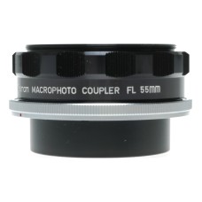 Canon Macrophoto Coupler FL 55mm camera lens reversing ring in box with papers