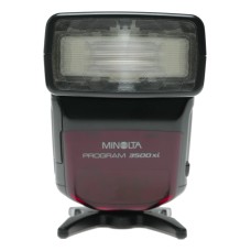 Minolta Program 3500xi camera hot shoe wireless flash unit in pouch