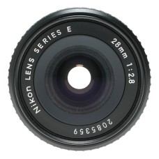 Nikon 1:2.8 28mm Series E camera wide angle lens