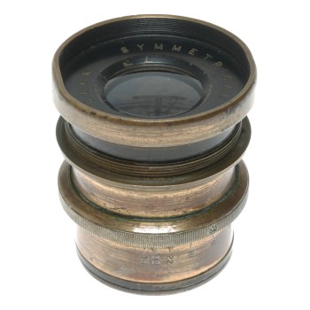 Beck Symmetrical f8 antique brass lens with internal aperture