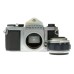 Pentax S3 35mm film SLR camera Auto Takumar 2.5/55 shade hood leather half case