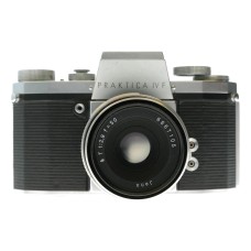 Praktica IV F 35mm film SLR camera Jena T 1:2.8 f=50 M42 lens