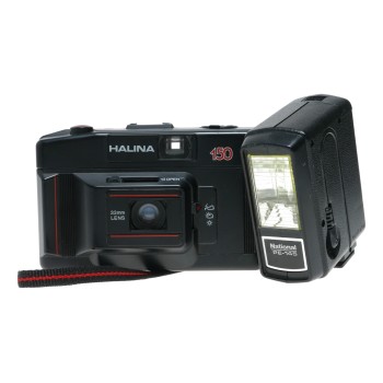 Halina 150 Compact 35mm Film Camera National PE-145 Flash