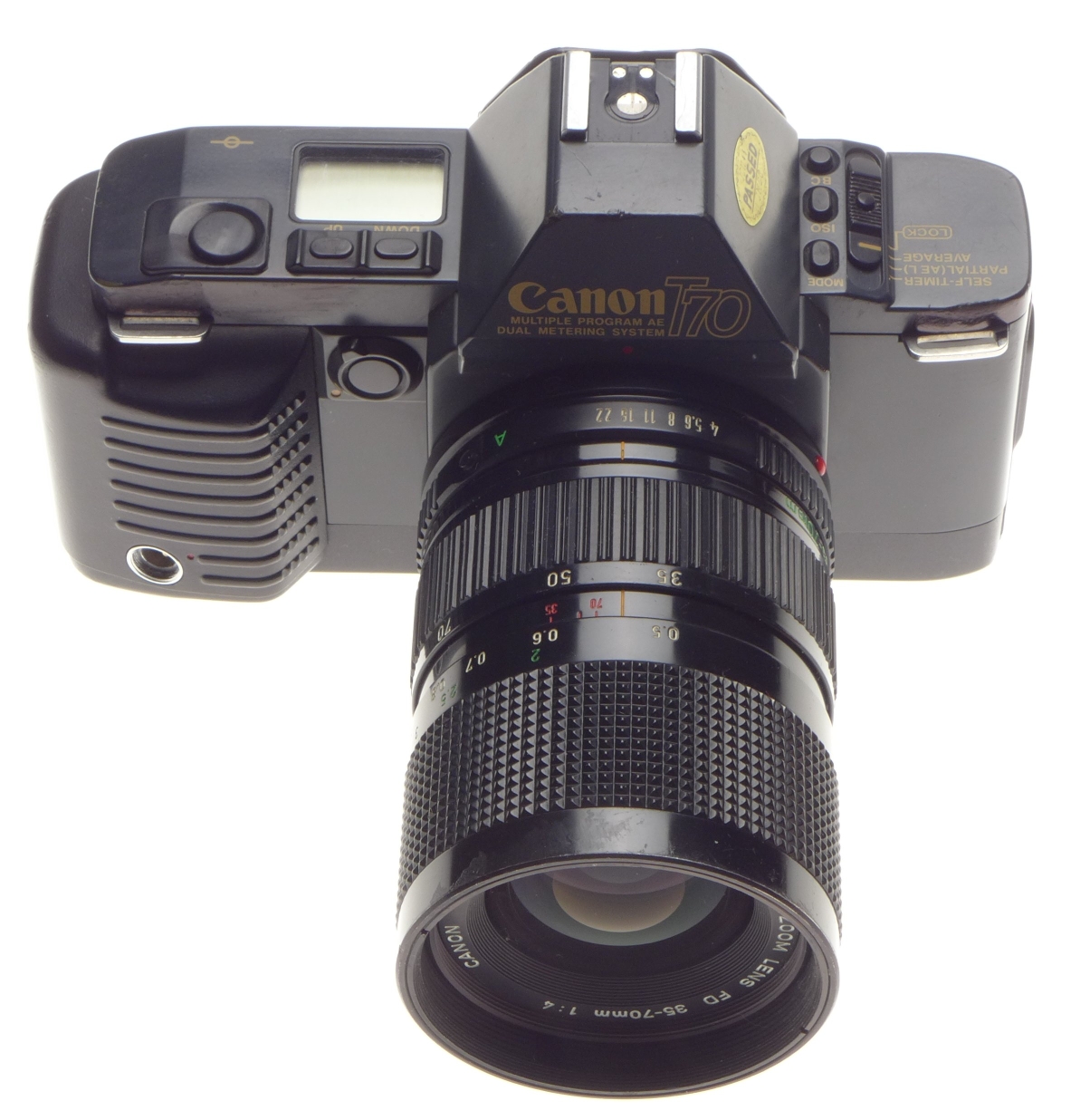 35mm Point & Shoot CANON T70 multi program AE FD Zoom 3570mm F4 lens