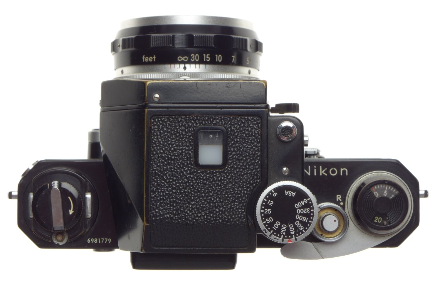 Compact Interchangeable Lens Black Nikon F Vintage SLR film camera